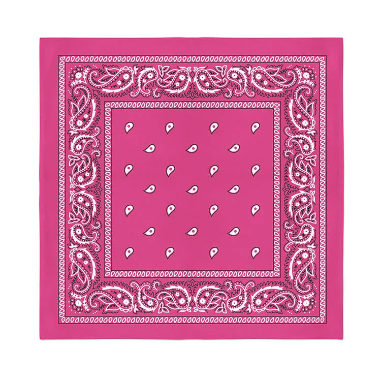 12 Pack Cotton Paisley Bandanas - Fast FREE Shipping