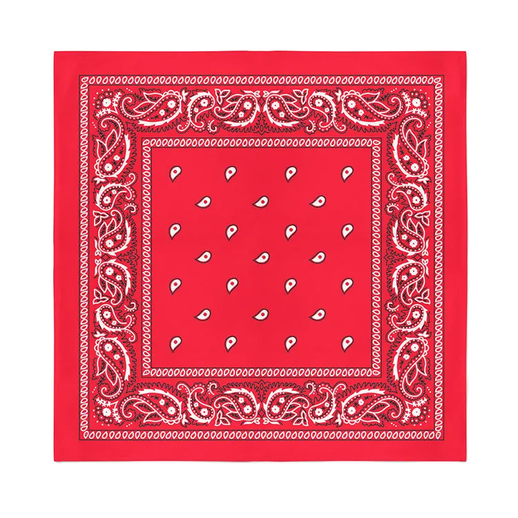 12 Pack Cotton Paisley Bandanas - Fast FREE Shipping