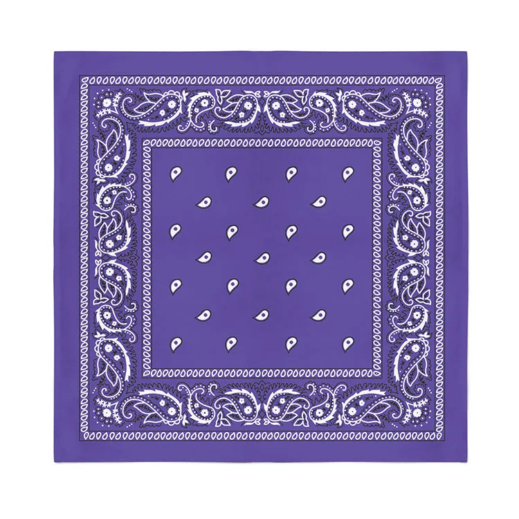 12 Pack Cotton Paisley Bandanas - Fast FREE Shipping
