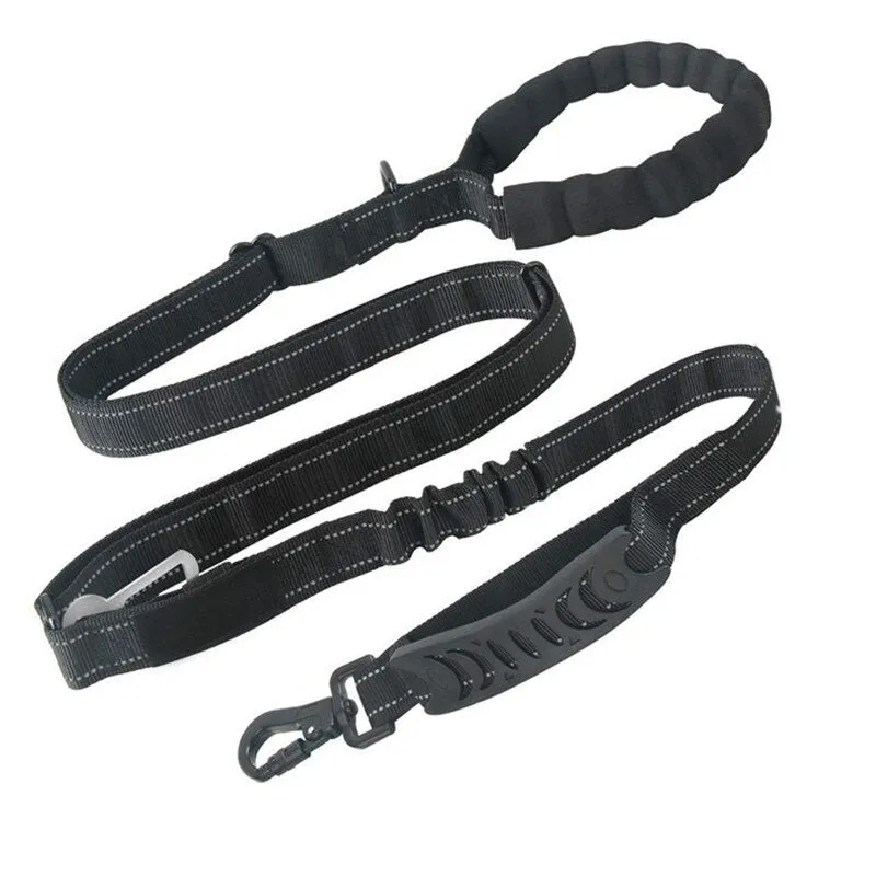 4-in-1 Black Reflective Dog Leash