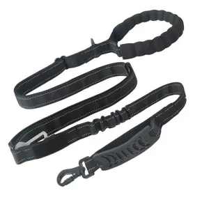 4-in-1 Black Reflective Dog Leash