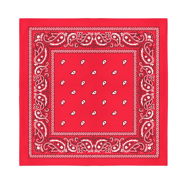 4 Pack XL Cotton Paisley Bandanas - Fast FREE Shipping