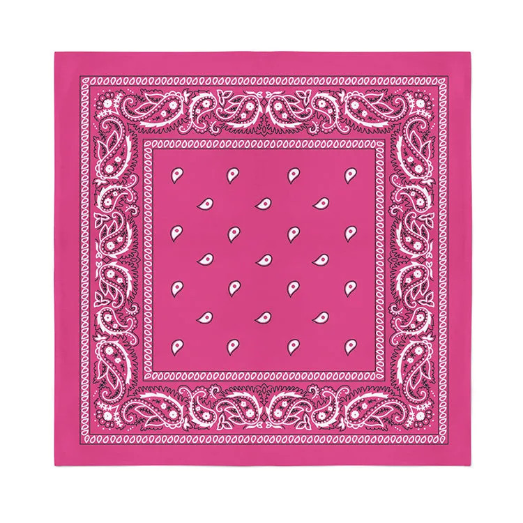 4 Pack XL Cotton Paisley Bandanas - Fast FREE Shipping