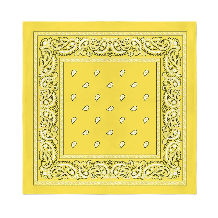 4 Pack XL Cotton Paisley Bandanas - Fast FREE Shipping