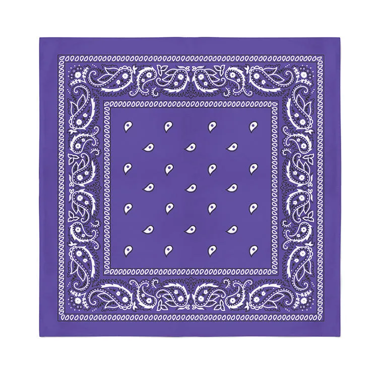 4 Pack XL Cotton Paisley Bandanas - Fast FREE Shipping