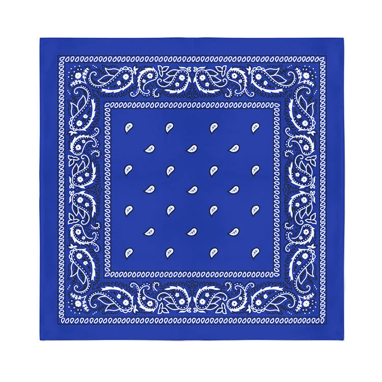 4 Pack XL Cotton Paisley Bandanas - Fast FREE Shipping