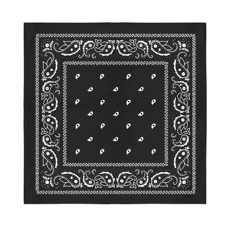 6 Pack XL Cotton Paisley Bandanas - Fast FREE Shipping