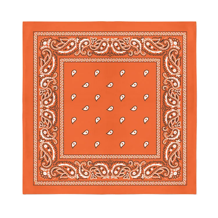 6 Pack XL Cotton Paisley Bandanas - Fast FREE Shipping