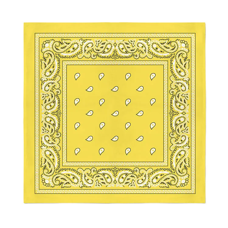 6 Pack XL Cotton Paisley Bandanas - Fast FREE Shipping