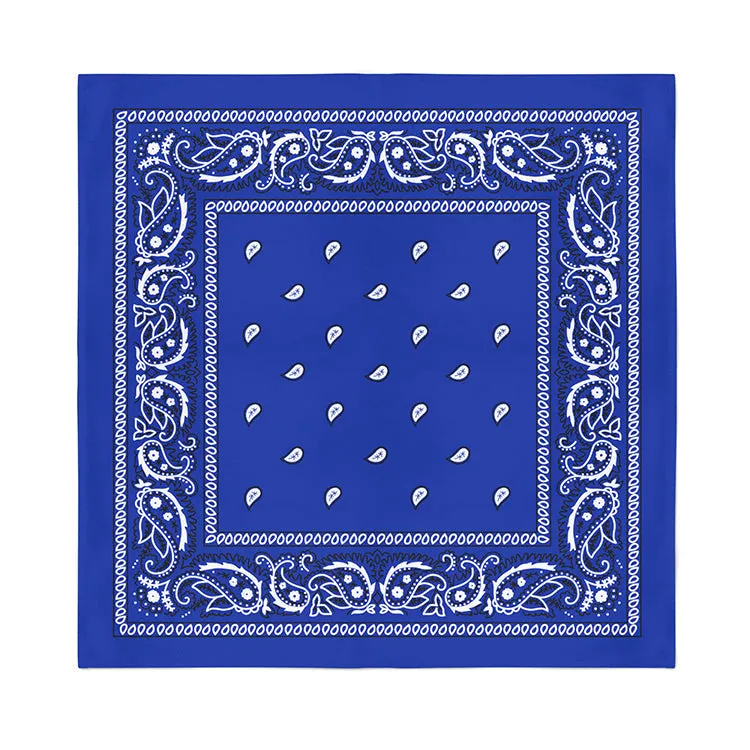 6 Pack XL Cotton Paisley Bandanas - Fast FREE Shipping