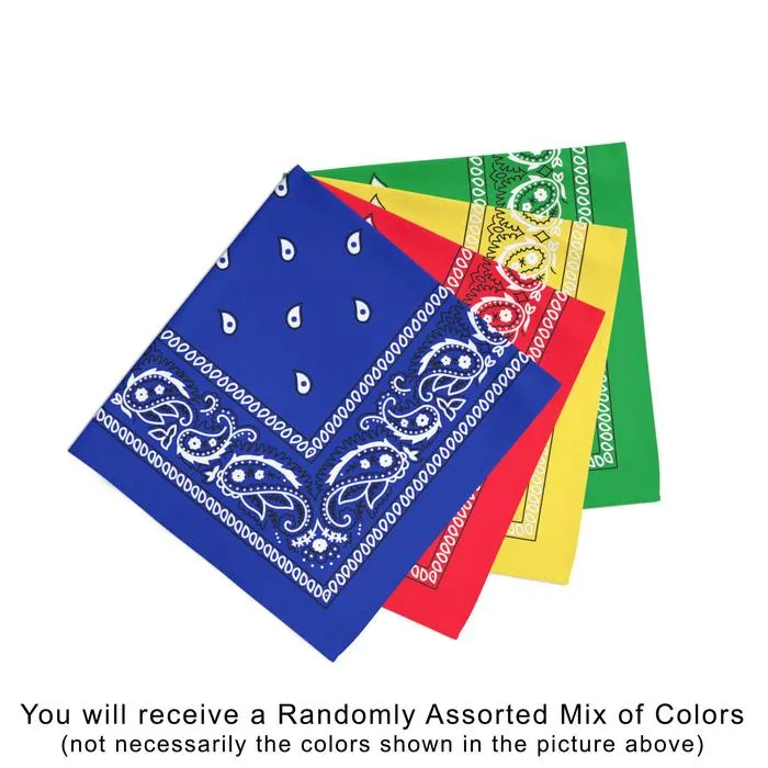 60 Pack COTTON Bandanas