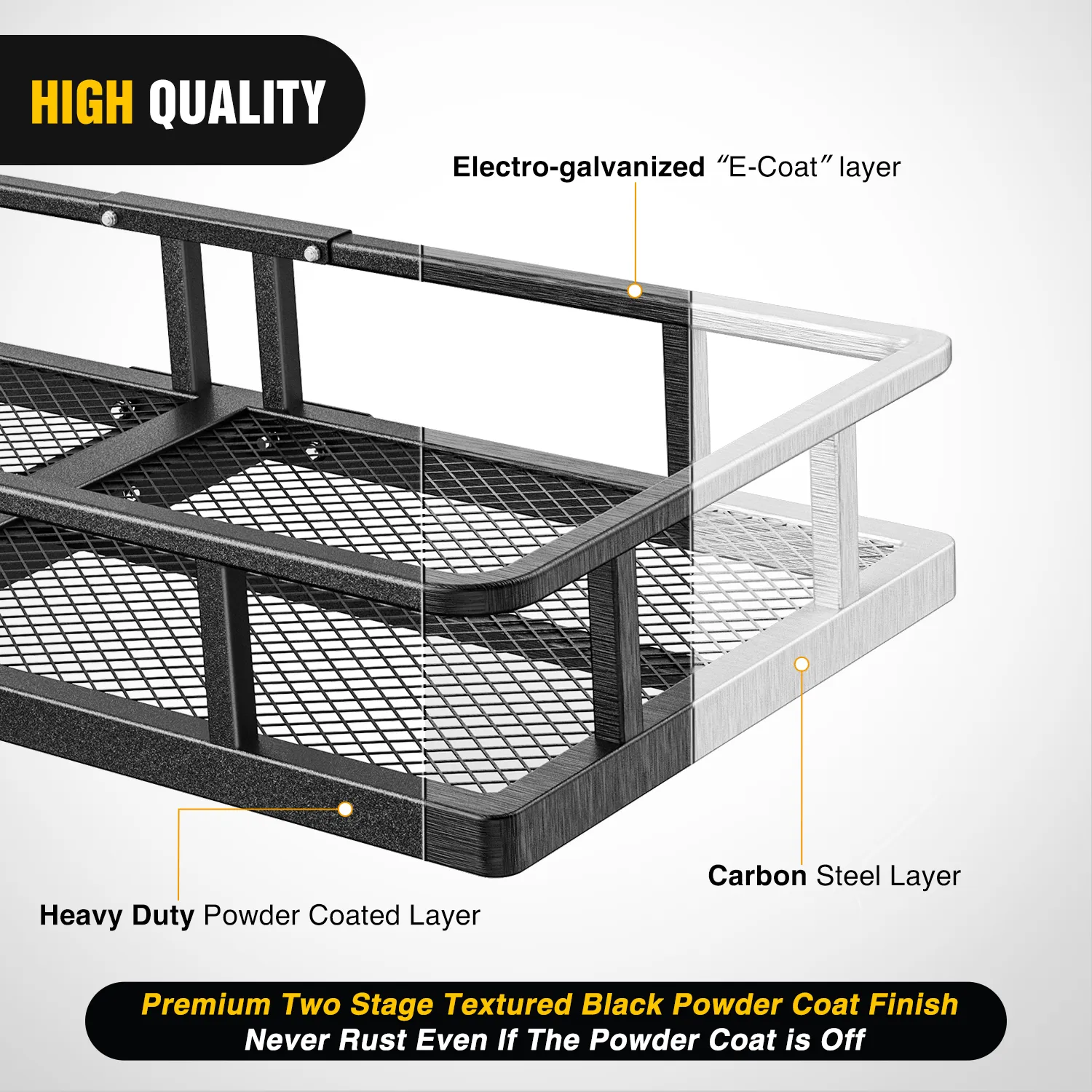 60 x 20 x 7.87 Inch Hitch Cargo Carrier Set Fits 2-Inch Hitch Receiver with Lock Hitch