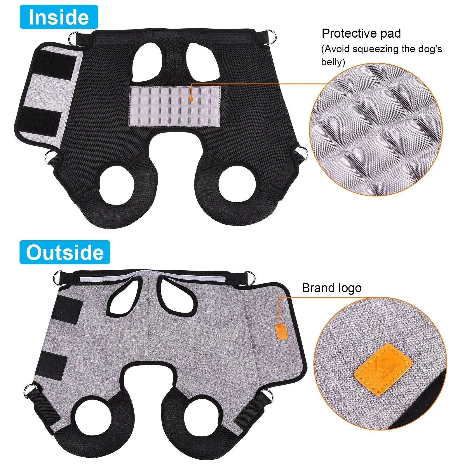 Adjustable Dog Lift Harness