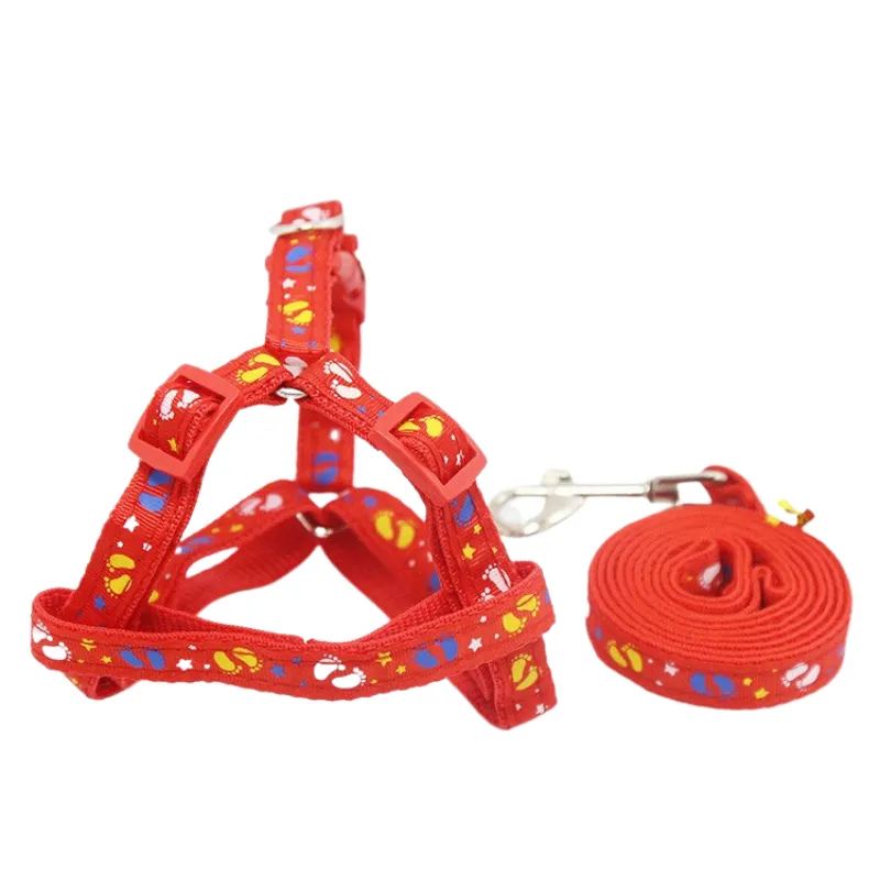 Adjustable Nylon Dog Harness and Leash Set