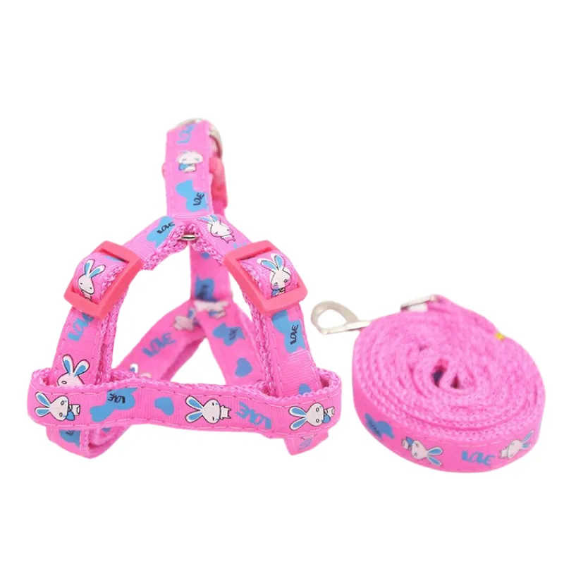Adjustable Nylon Dog Harness and Leash Set