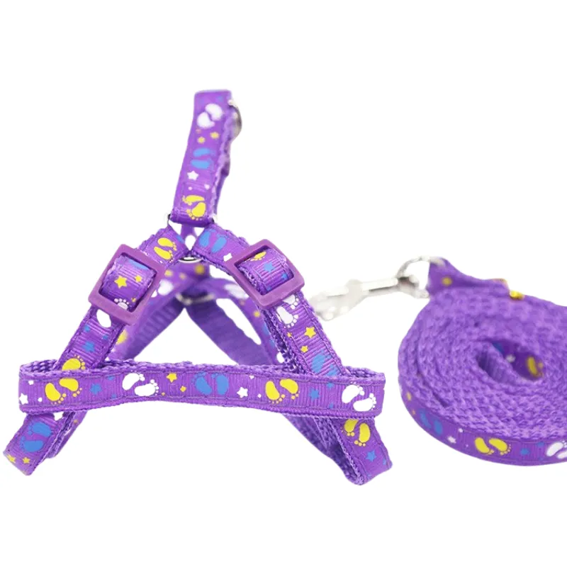 Adjustable Nylon Dog Harness and Leash Set