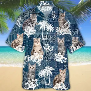 American Shorthair Summer Tropical Hawaiian Shirt, Hawaiian Cat Shirt For Animal Lovers, Animal Hawaiian Shirts