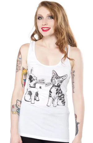 ANNEX BOW WOW MEOW RACER BACK TANK TOP