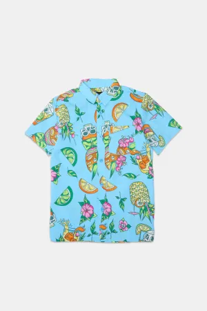 Arsenic Youth Tropical Skulls Button-Up