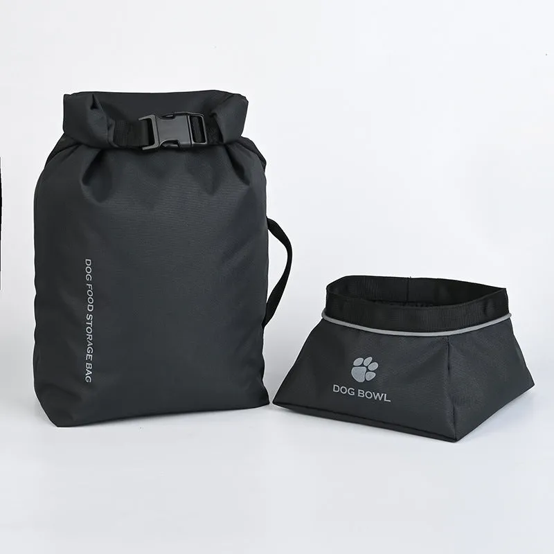 Bowlo - Travel Dog Food Storage Bag and Collapsible Bowl