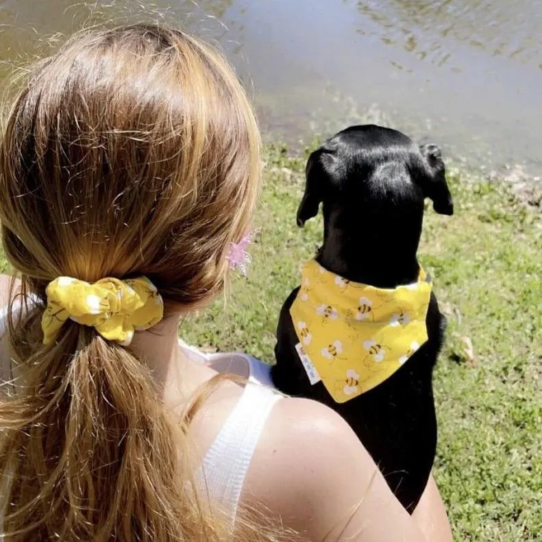 Buzzin' with Betty-Handmade Bee-Themed Dog Bandana