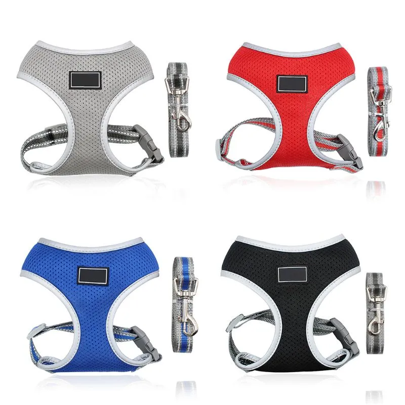 Chest Strap Adjustable Dog Harness Vest Leash