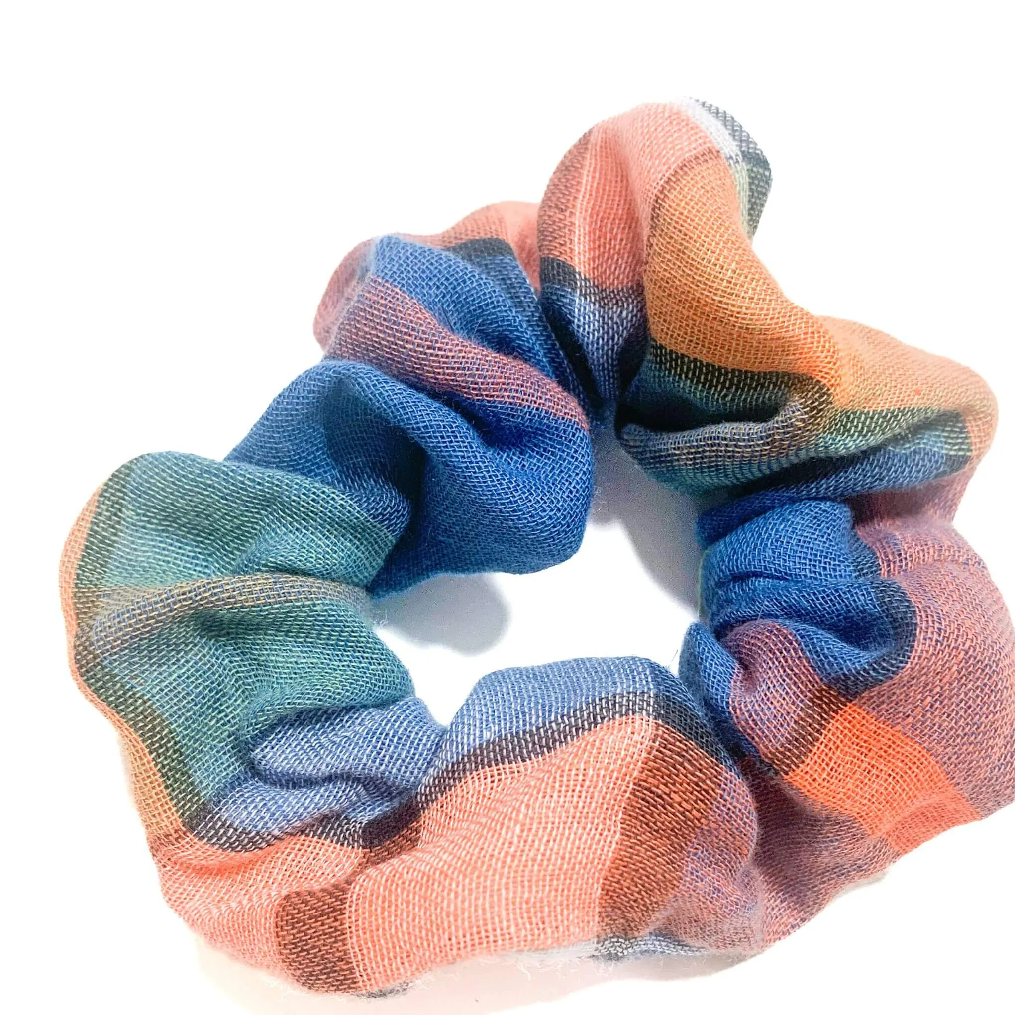 Citrus Sky Tartan Matching Scrunchie