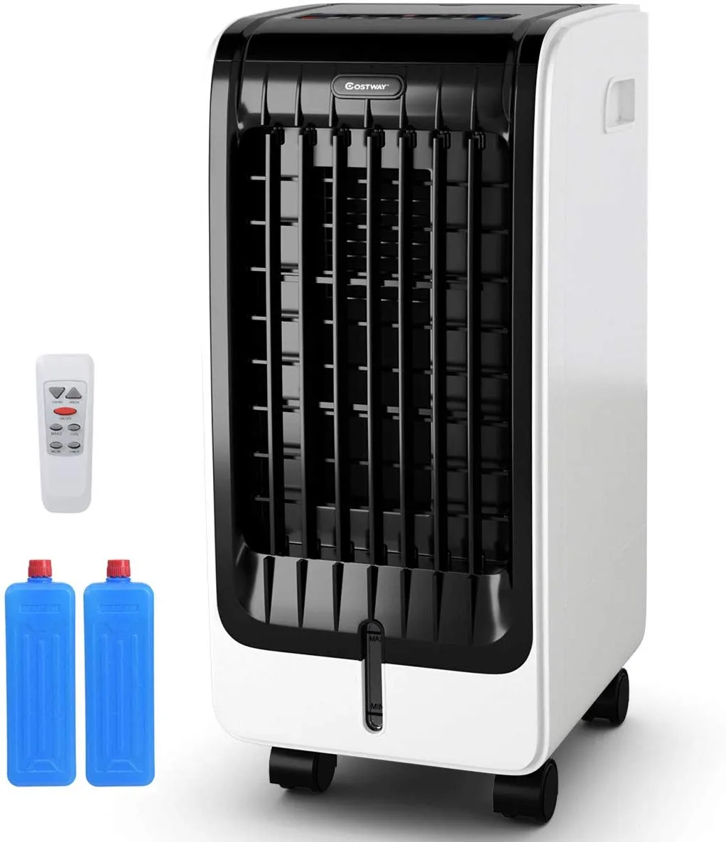 Compact Portable Air Conditioner with Fan Filter Humidifier Ice Crystal Box Remote Control