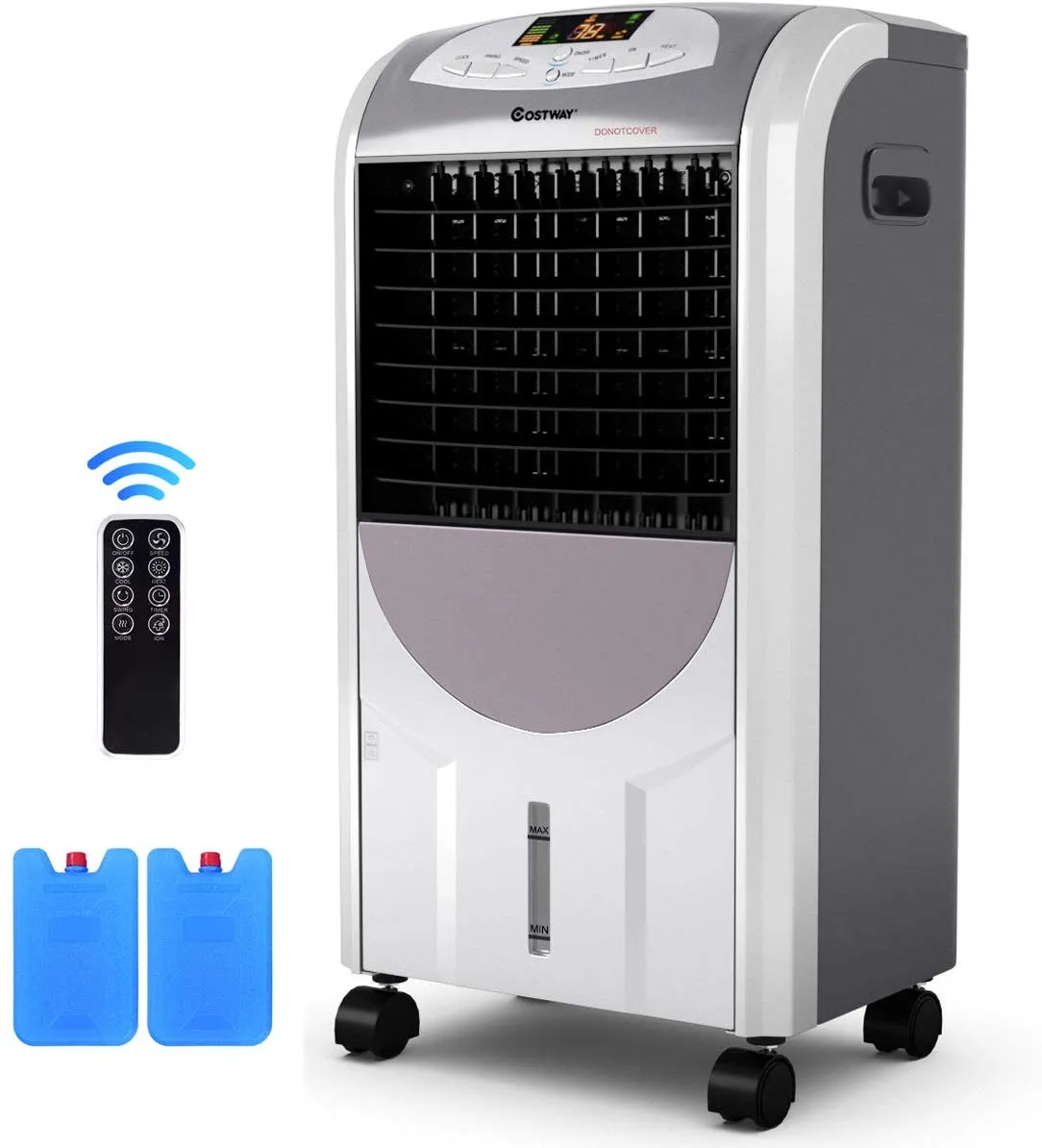 Compact Portable Air Conditioner with Fan Filter Humidifier Ice Crystal Box Remote Control