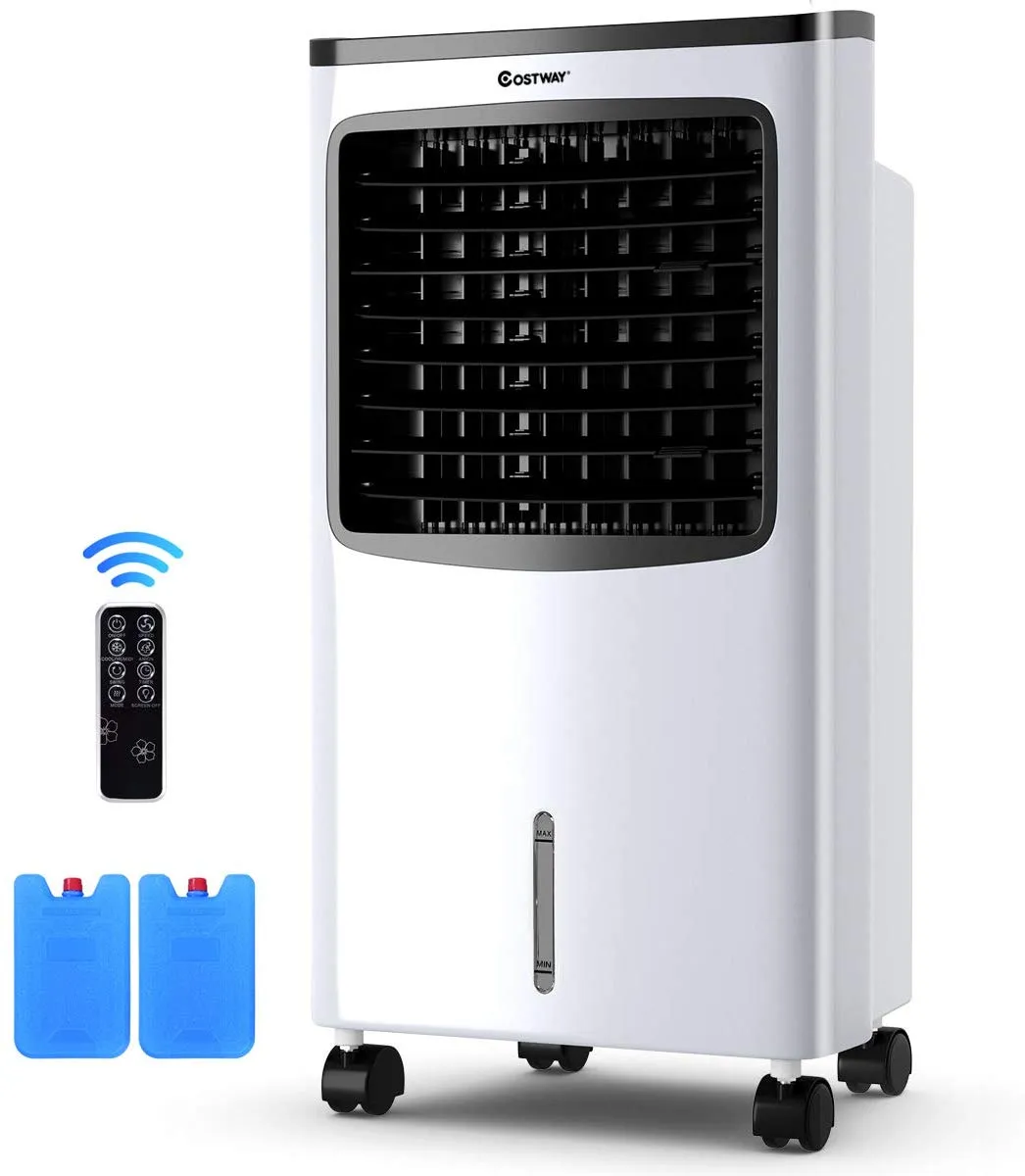 Compact Portable Air Conditioner with Fan Filter Humidifier Ice Crystal Box Remote Control