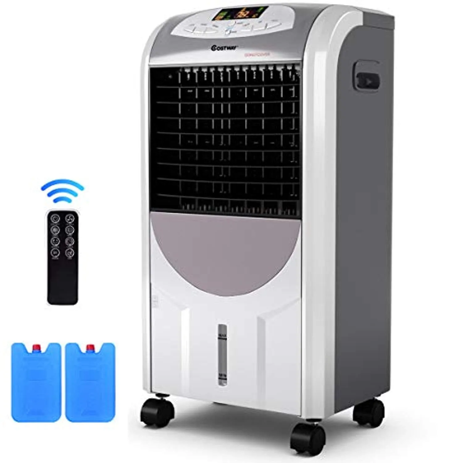 Compact Portable Air Conditioner with Fan Filter Humidifier Ice Crystal Box Remote Control