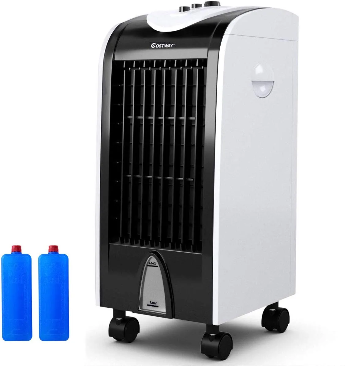 Compact Portable Air Conditioner with Fan Filter Humidifier Ice Crystal Box Remote Control