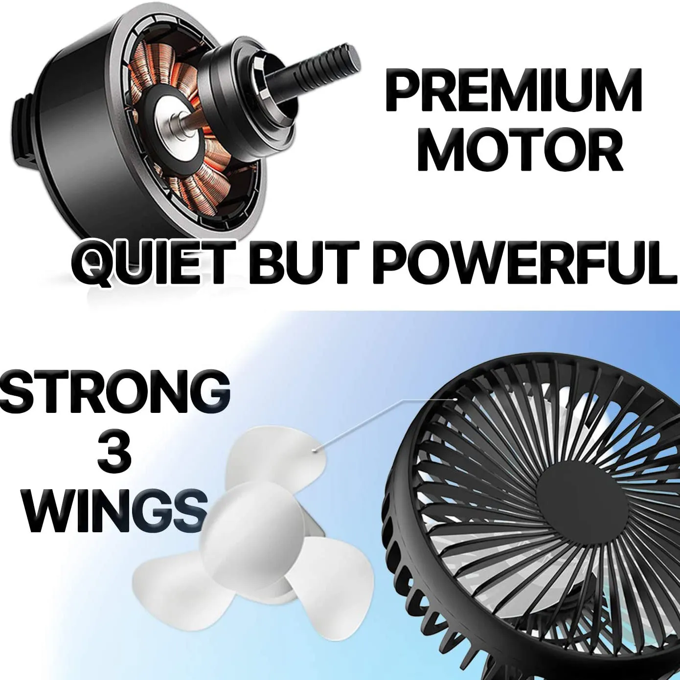 Cooling Car Fan USB Plug for Car/Vehicle