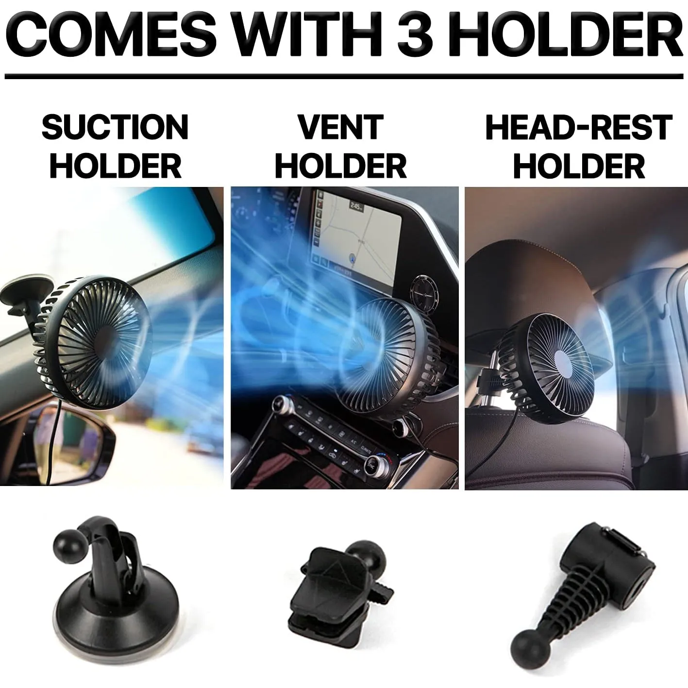 Cooling Car Fan USB Plug for Car/Vehicle