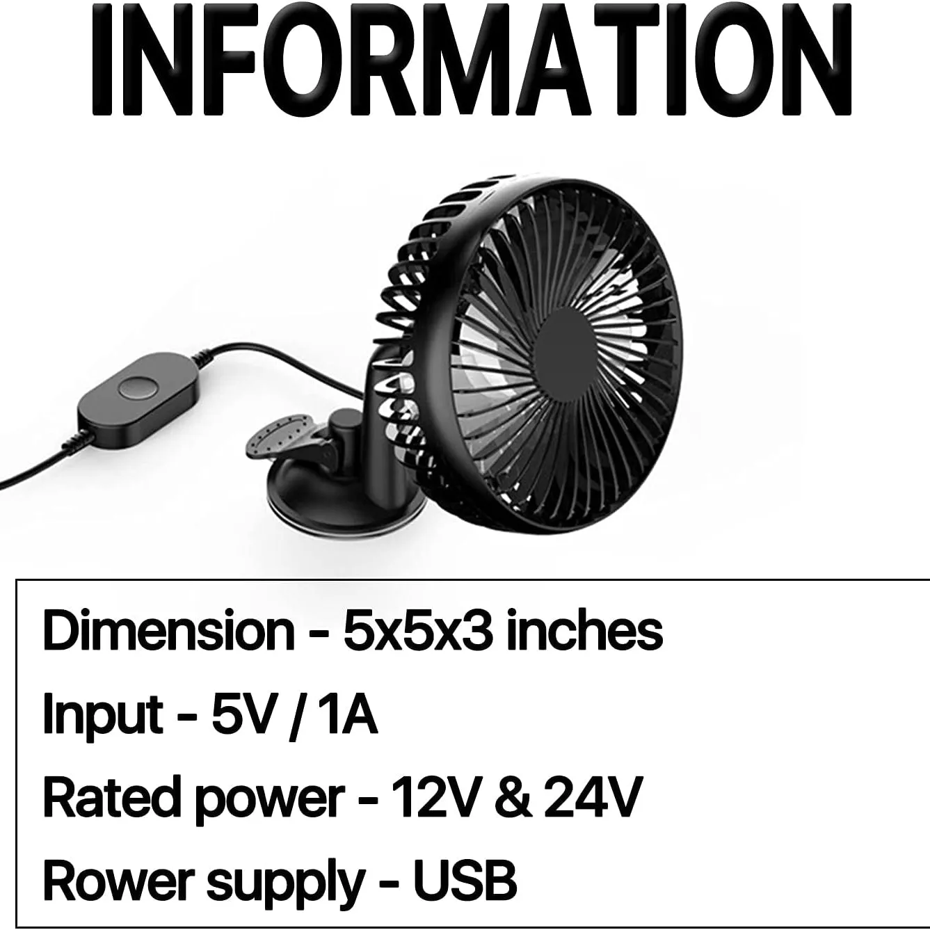 Cooling Car Fan USB Plug for Car/Vehicle