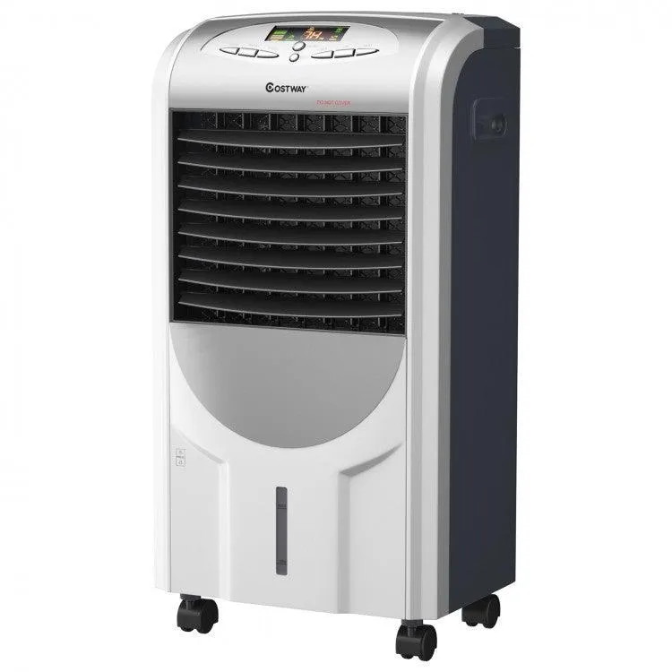 [Costway EP23664B] Portable Air Cooler Fan with Heater and Humidifier Function