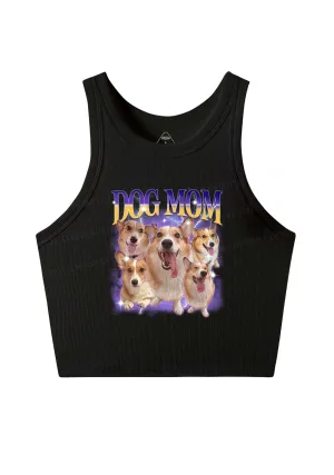 Custom Photo Dog Mom Y2K Crop Tank Top Cherrykitten