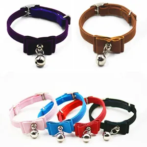 Cute Bow Tie Styled Collar With Bell