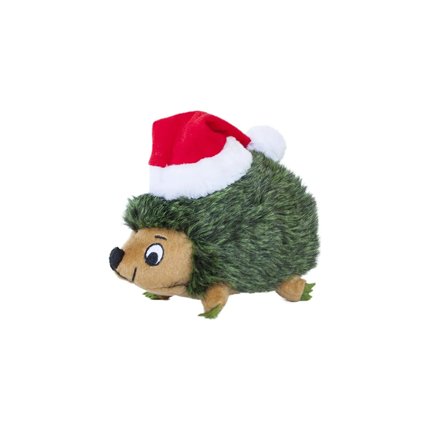 Dog Toy Outward Hound Pet Holiday Christmas Durable Squeaker Santa Hedgehog