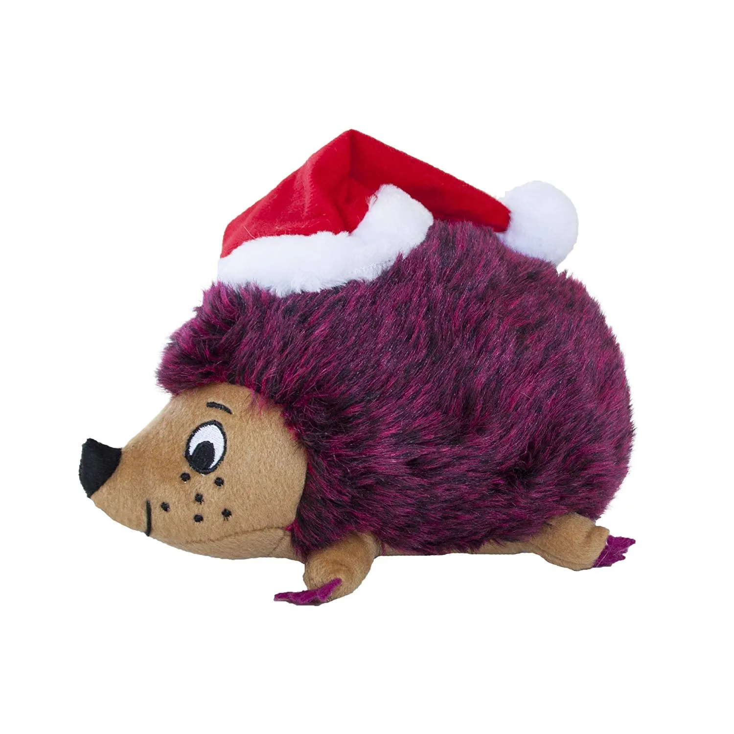 Dog Toy Outward Hound Pet Holiday Christmas Durable Squeaker Santa Hedgehog