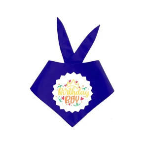 Dogobow Birthday Boy Bandana for Dogs (Blue)