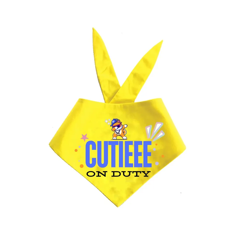 Dogobow Cutie on Duty Bandana for Dogs (Yellow)