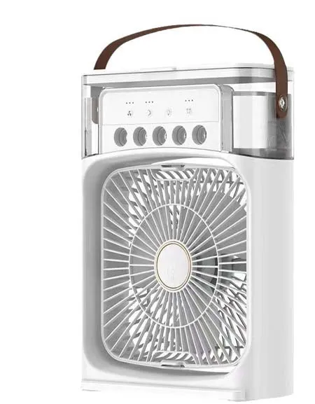 Effortless Cooling: USB Water-Cooled 5-in-1 Fan & Humidifier - Beat the Heat Anywhere