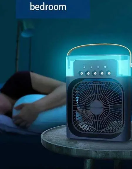 Effortless Cooling: USB Water-Cooled 5-in-1 Fan & Humidifier - Beat the Heat Anywhere