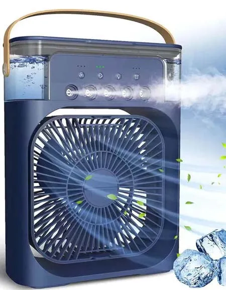 Effortless Cooling: USB Water-Cooled 5-in-1 Fan & Humidifier - Beat the Heat Anywhere