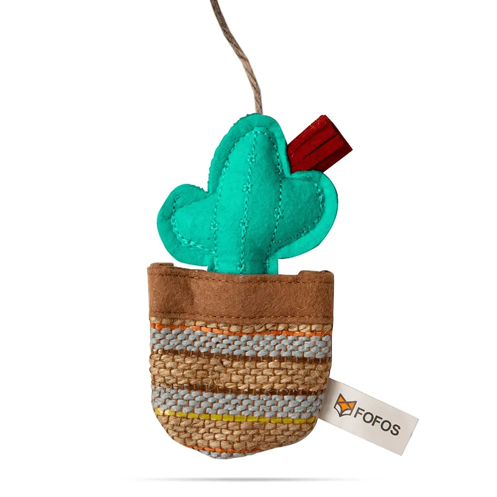 Fofos Phoenix Cactus with Wooden Stick Toy for Cats