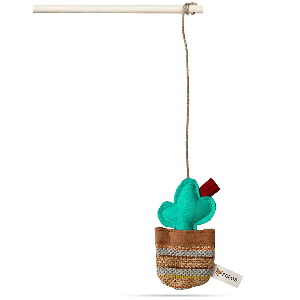 Fofos Phoenix Cactus with Wooden Stick Toy for Cats