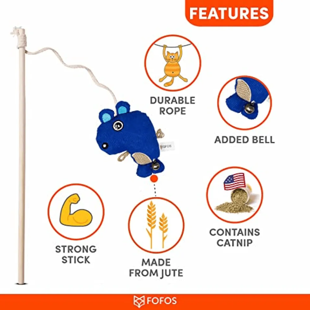 Fofos Wand Beaver Toy for Cats