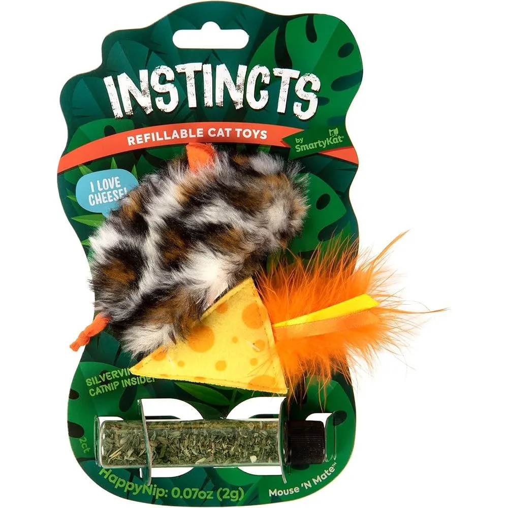 Instincts Cat Mouse N Mate Refillable Mouse With HappyNip