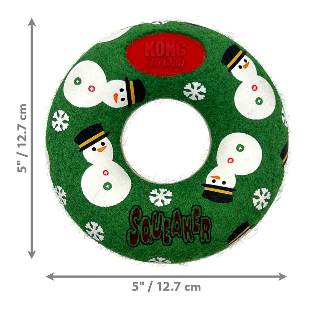 KONG Holiday AirDog Donut Squeaker Dog Toy